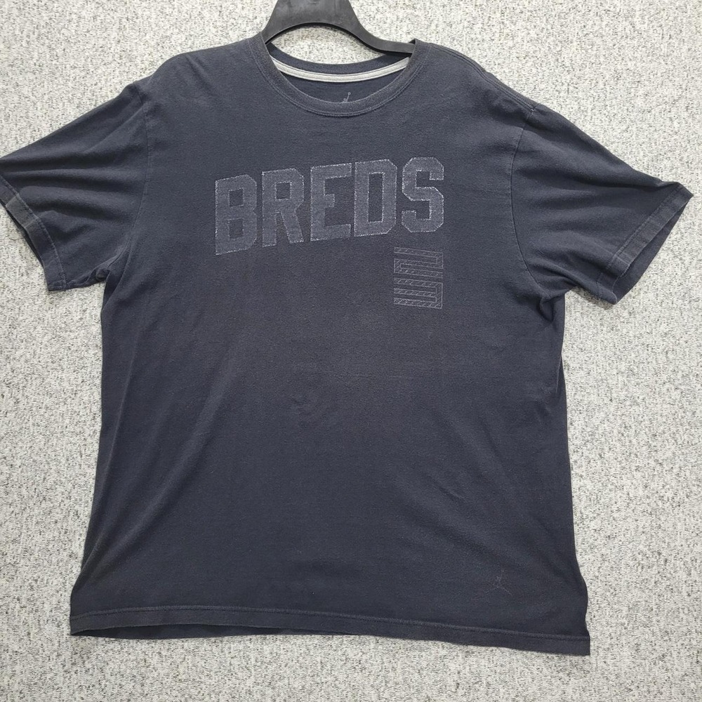 Jordan Brand Mens BREDS 23 Graphic T-Shirt Black Short Sleeve XL